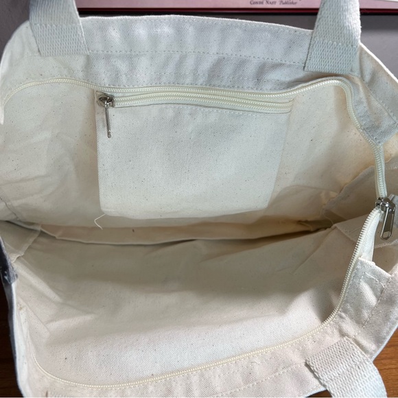 Canvas Tote Bag with Impressionist Art Print - Picture 2 of 6